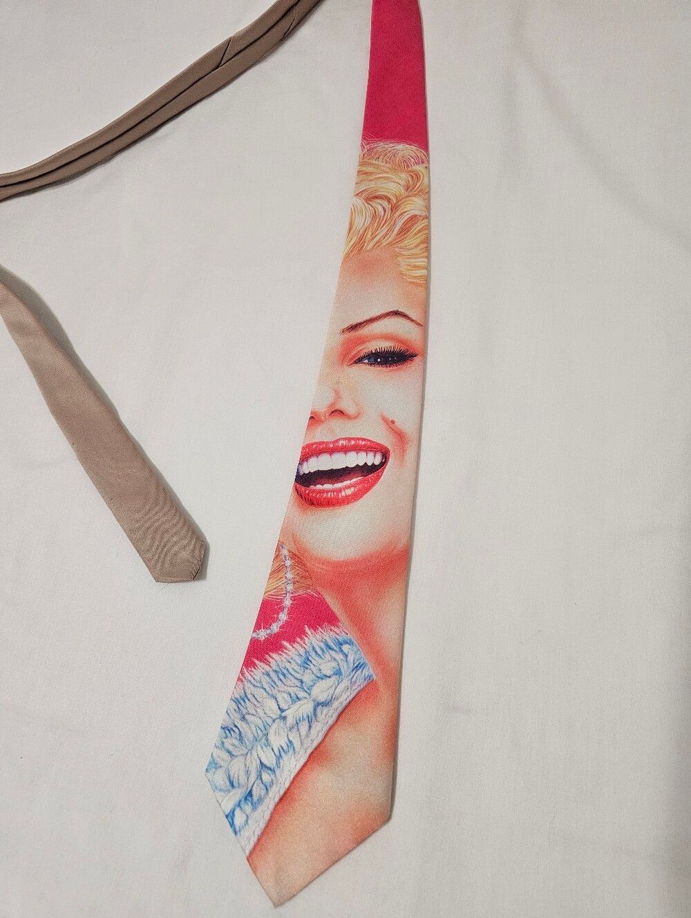 Vintage 1991 Marilyn Monroe Portrait Tie Ralph Marlin USA Made Licensed Novelty
